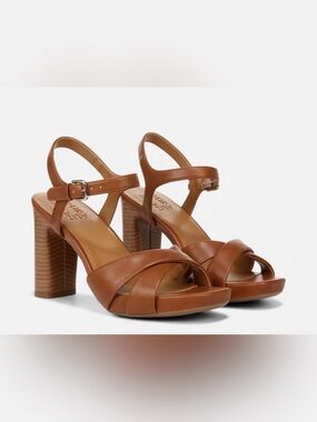 Naturalizer MORGAN DRESS SANDAL ENGLISH TEA FAUX LEATHER SIZE 6.5